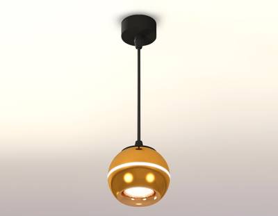 Комплект подвесного светильника с дополнительной подсветкой XP1105001 PYG/SBK золото желтое полированное/черный песок MR16 GU5.3 LED 3W 4200K (A2302, C1105, N7014)