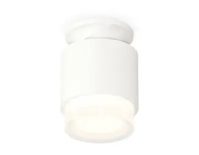 Комплект накладного светильника с акрилом XS7510045 SWH/FR/CL белый песок/белый матовый/прозрачный MR16 GU5.3 (N7925, C7510, N7160)