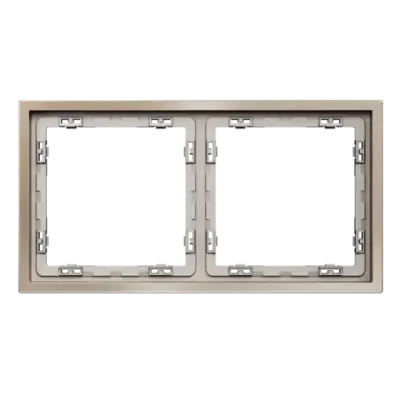 VLSM120210 Рамка металлическая на 2 поста, S70 Metal (платина). (ТМ Maytoni)