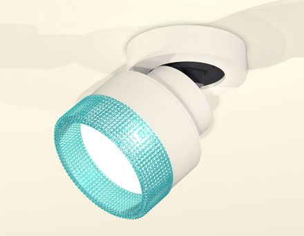 Комплект накладного поворотного светильника с композитным хрусталем XM8101043 SWH/BL белый песок/голубой GX53 (A2228, A2105, C8101, N8488)