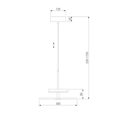 Светодиодный подвесной светильник с мраморным рассеивателем 40342 LED латунь, LED