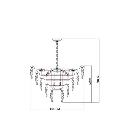 Подвесная люстра Arte Lamp LILLY A4070LM-12GO, 12хE14