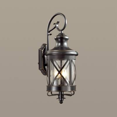 4045/3W NATURE ODL18 751 черный/зол.патина Уличный настенный светильник IP44 E14 3*60W 220V SATION