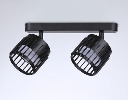 Настенно-потолочный  поворотный спот со сменной лампой  TN71163/2 BK черный GX53/2 260*100*125