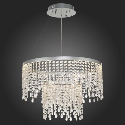 SL6201.103.55 Люстра подвесная ST-Luce Серебристый/Прозрачный LED 1*55W 3000K/4000K/6000K
