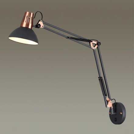 3318/1W MODERN ODL17 679 черный, медный Бра-трансформер с выключателем E27 60W 220V KAPAL