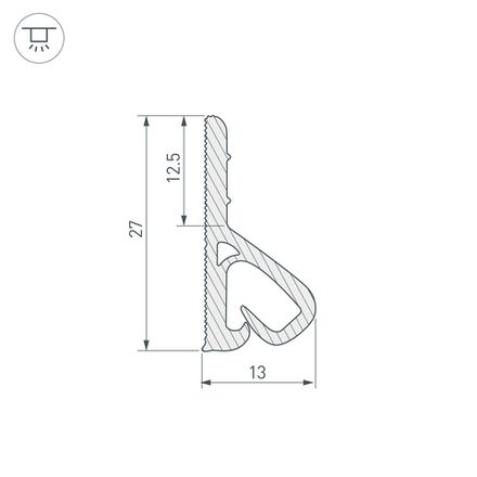 Профиль STRETCH-WALL-TEXTILE-2600 (Arlight, Пластик)