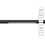 Магнитный трековый светильник Arte Lamp LINEA A4663PL-1BK, 1хLED