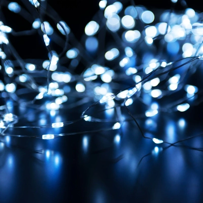 Гирлянда нить "роса" белый 10М IP20 400-009, LED