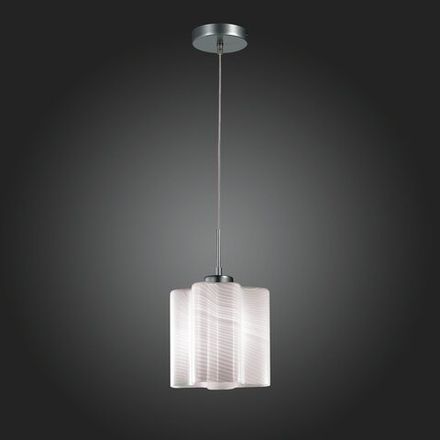 SL117.503.01 Светильник подвесной ST-Luce Серебристый/Белый с полосками E27 1*60W