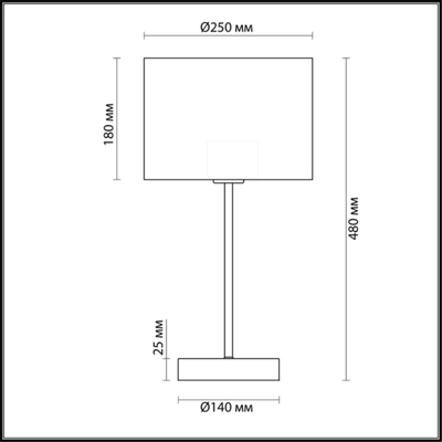 3745/1T MODERNI LN26 525 никель/белый, металл/текстиль Настольная лампа E27 60W 220V NIKKI