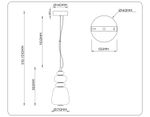 Светильник светодиодный подвесной LH53162 SB/WH бронза/белый 12W 3000K D170*1510