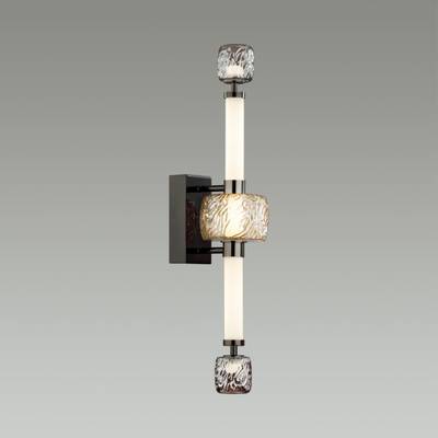 5427/28WL L-VISION ODL_EX24 131 черный хром/белый/дымчатый/коньячный/металл/стекло/акрил Бра LED 28W 4000K KLIFF