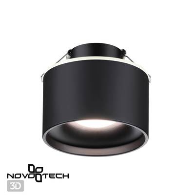 358962 SPOT NT22 272 черный Светильник встраиваемый с переключ. цв. температуры IP20 LED 3000К\4000К\6000К 12W вниз + 3W вверх 110-265V GIRO