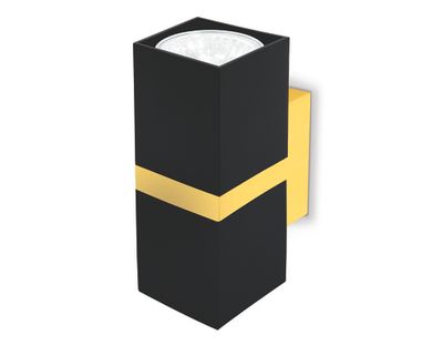 Настенный светильник FW246/2 BK/GD черный/золото GU10*2 max 12W 155*61*80