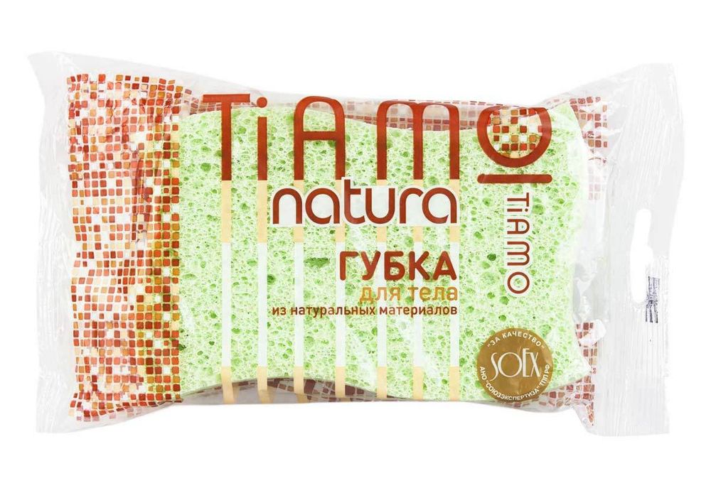 Губка для тела TIAMO Natura "ВОЛНА", целлюлоза Губка для тела TIAMO Natura "ВОЛНА", целлюлоза