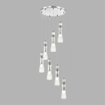 8268/7A NEOCLASSI LN26 159 хром/белый/прозрачный, металл/керамика/стекло Люстра каскадная Е14 7*40W 220V EMILY