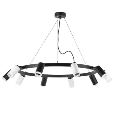 LR0203753650 Люстра RULLO 10х50W GU10 ЧЕРНЫЙ/БЕЛЫЙ (571020+214437-5+214436-5+202430-10)