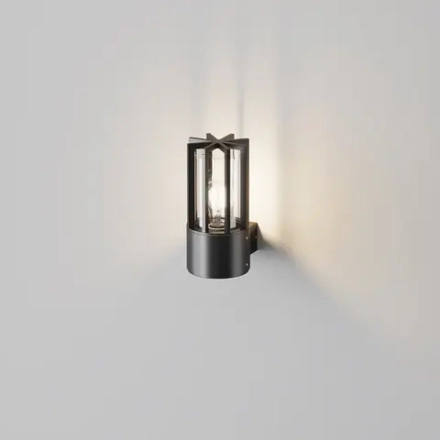 Уличный настенный светильник (бра) Баррель / Barrel E27x1 15Вт IP54, O453WL-01GF. TM Maytoni