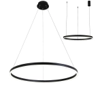 08228,19A(4000K) Подвес Тор черный d100 h150 Led 56W (4000K) 2 типа крепления, диммируемый, с пультом ДУ