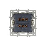 Механизм выключателя двухклавишный проходной SWT-MKP2-PL-GR (250V, 16A) (Arlight, -)