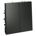 VLS020606 Выключатель с самовозвратом встраиваемый VOLTUM S70 двухклавишный 10А, (титан) (ТМ Maytoni)