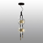 5407/23L MODERN ODL_EX24 101 черный/золотой/металл/стекло Подвес LED 23W 3000K 1940Лм MAGNET