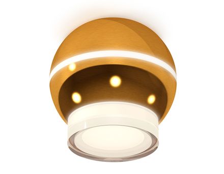 Комплект накладного светильника XS1105031 PYG/FR золото желтое полированное/белый матовый MR16 GU5.3 LED 3W 4200K (C1105, N7160)