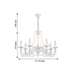 Подвесная люстра Chateau 2164-7P, 7*E14*40W. ТМ F-Promo