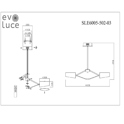 SLE6005-502-03 Светильник потолочный Белый, Хром/Белый LED 3*10W