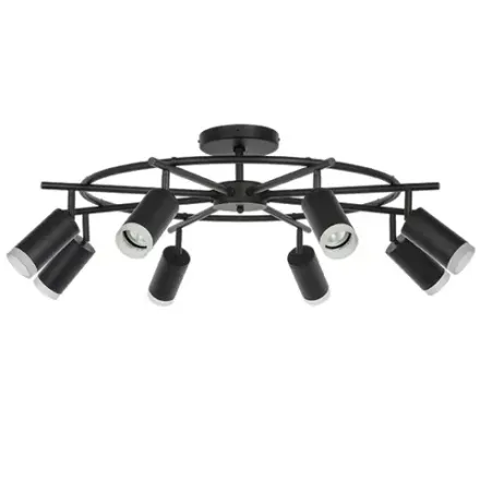 LR7183780 Люстра RULLO 8х50W GU10 ЧЕРНЫЙ (571718+214437-8+202430-8)