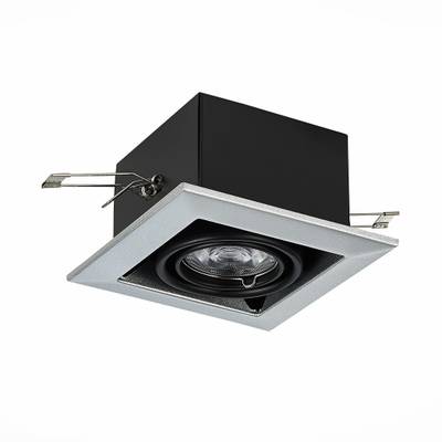 ST250.148.01 Св-к встр. Черный GU10 1*50W  L126xW126xH70 220V Без ламп