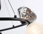 Светильник подвесной LH15003/6 BK/FR/SM черный/белый матовый/дымчатый G9*6 max 40W D630*1150
