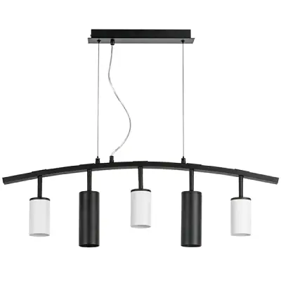 LR735363872 Люстра RULLO 5х50W GU10 ЧЕРНЫЙ/БЕЛЫЙ (571735+214436-3+214487-2)