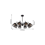 Потолочная люстра Eget 2197-8U, 8*E14*40W. ТМ F-Promo
