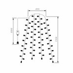 Гирлянда занавес на ель теплый белый 0,45*1,5м IP20 200-003 теплый белый, LED