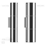 4281/2WA HIGHTECH ODL22 375 хром/металл Настенный светильник IP44 LED E27 max 2*7W BAZEL