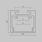 Алюминиевый профиль накладной-подвесной 25x22 (Черный, 2 м), ALM-2522-B-2M 633013