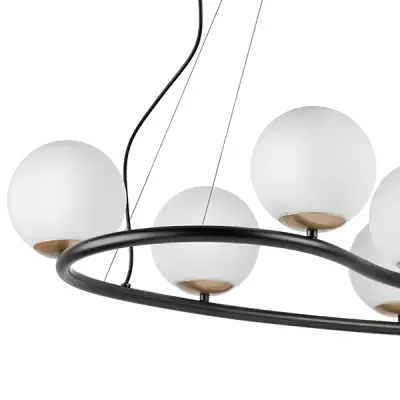 815360 Люстра CROCO 6х40W E14 ЧЕРНЫЙ МАТОВЫЙ/ЗОЛОТО Lightstar