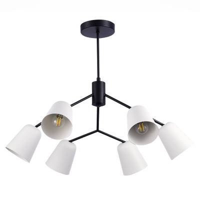 SLE155942-06 Люстра потолочная Черный/Белый E14 6*40W