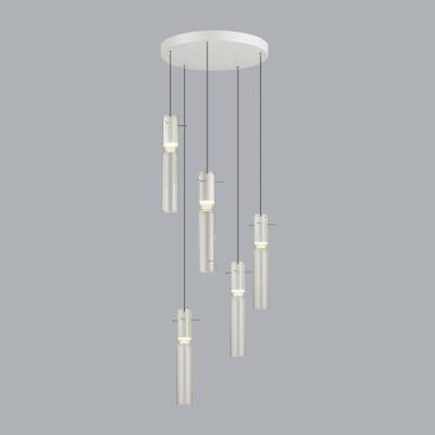 5058/25LB PENDANT ODL24 325 белый/прозрачный/металл/стекло Люстра каскадная LED 5*5W 3000K SCROW