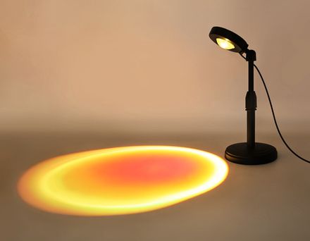 Атмосферная светодиодная настольная лампа с пультом DE8385 BK черный LED RGB 3W (ПДУ RGB)