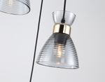 Светильник подвесной TR3408/3 BK/FGD/SM черный/золото/дымчатый E27/3 max 60W D345*1000