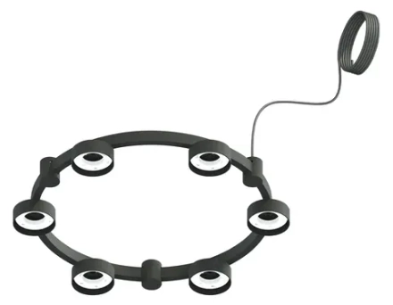 Корпус светильника Techno Ring подвесной для насадок Ø85мм C9232/6 SBK черный песок D550*70.5mm GX53/6
