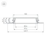 Профиль SL-LINIA97-FANTOM-2000 ANOD (Arlight, Алюминий)