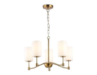 Светильник подвесной LH56051/5 BS/FR латунь/белый матовый E14*5 max 40W D590*950