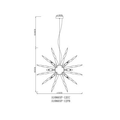 Подвесная люстра Arte Lamp BELLA A1066SP-12CC, 12хG9