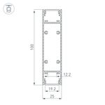 Профиль SL-LINE-25100-DUAL-2500 WHITE (Arlight, Алюминий)