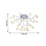 Потолочный светильник Skein 2479-9U, 27*G4LED*3W, 4423LM, 3000K. ТМ F-Promo