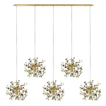 L5PL721132 Подвес пятерной линейный EXTRA 5x3x5W(led) G9  (721132 - 5 + 572162 -1) ЗОЛОТО Lightstar